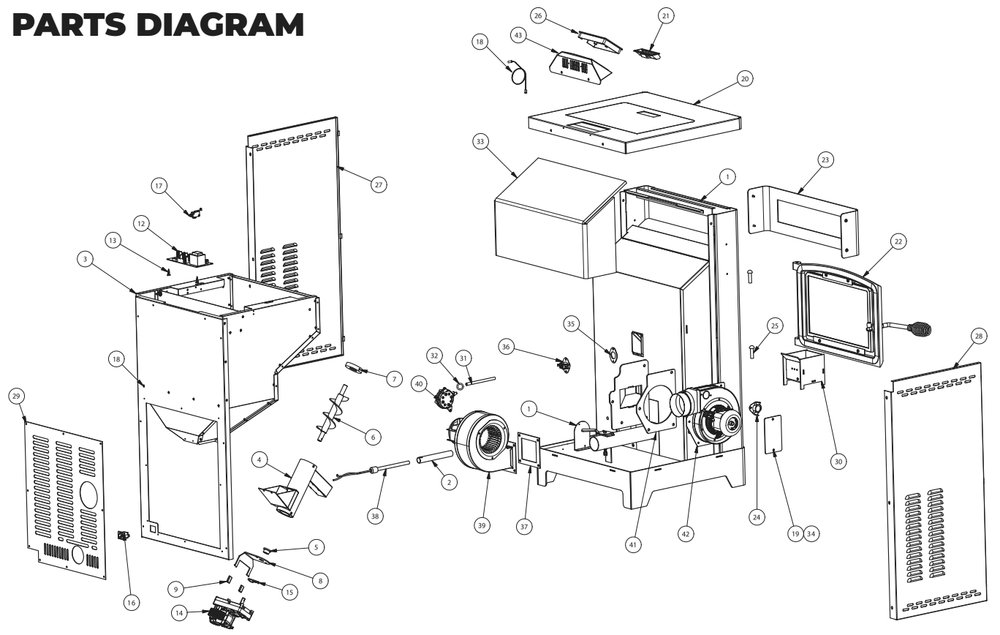 Parts List 1 Diagram and Parts List for AP5770  US Stove Company Heating Stove